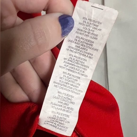 NastyGal Red Flared Long Sleeve Mini Dress 4 - Picture 7 of 7